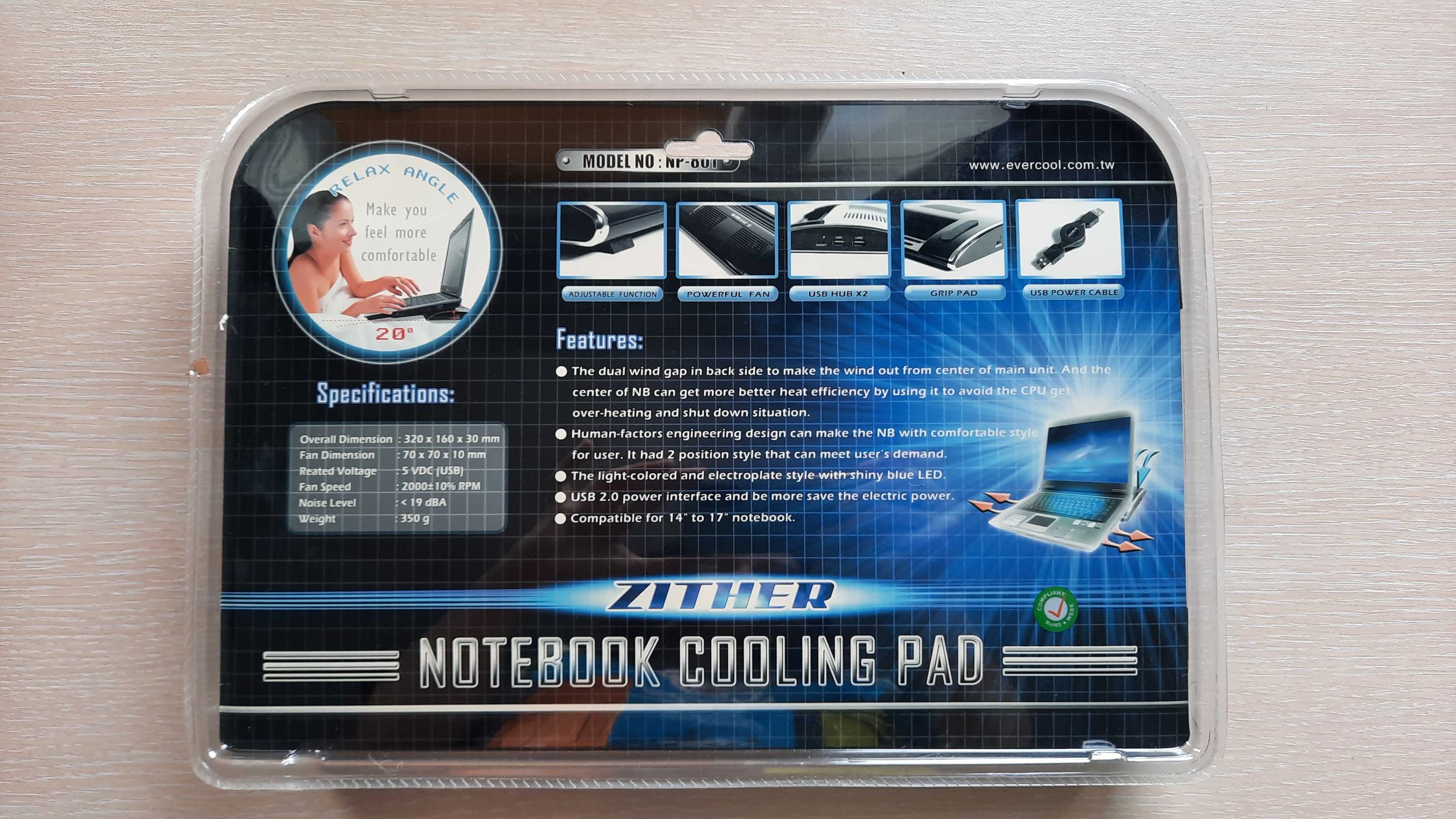 EVERCOOL Zither Notebook cooling pad
