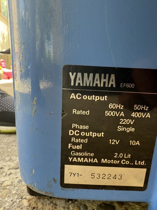 Camping generator Yamaha ef600
