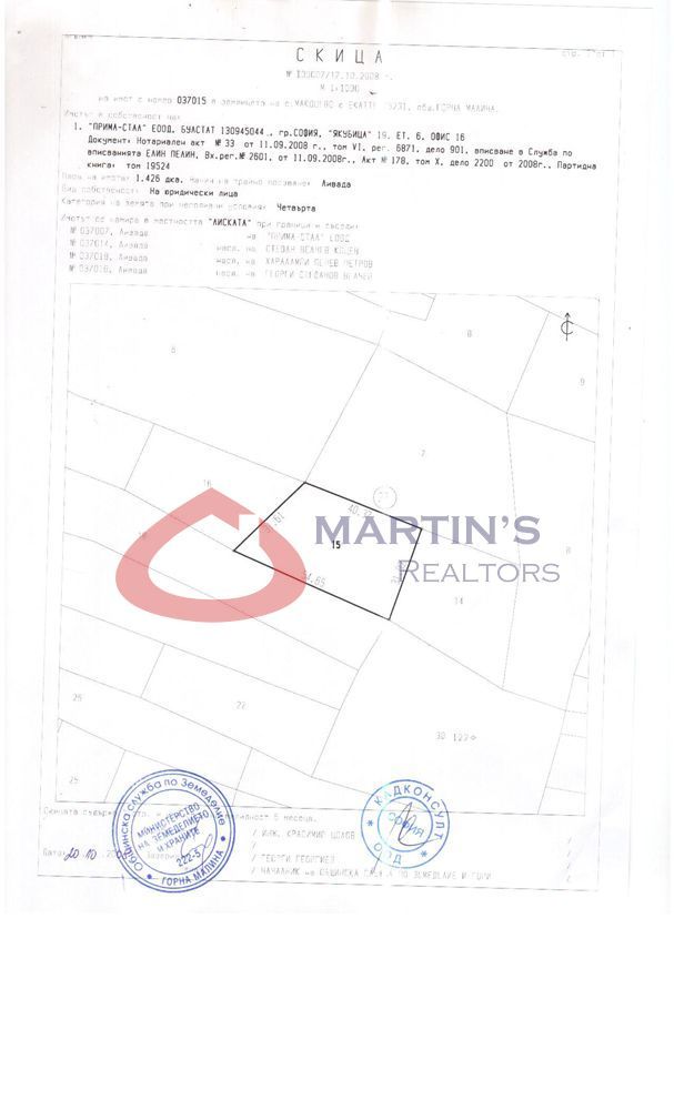 Продава се Парцел в с. Горна Малина, Област София-област - 32500 кв.м за 8 €/кв.м - Снимка #1