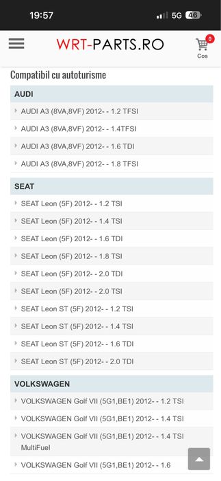 Vând arcuri Eibach ProKit seat leon 5F, audi A3, Golf 7