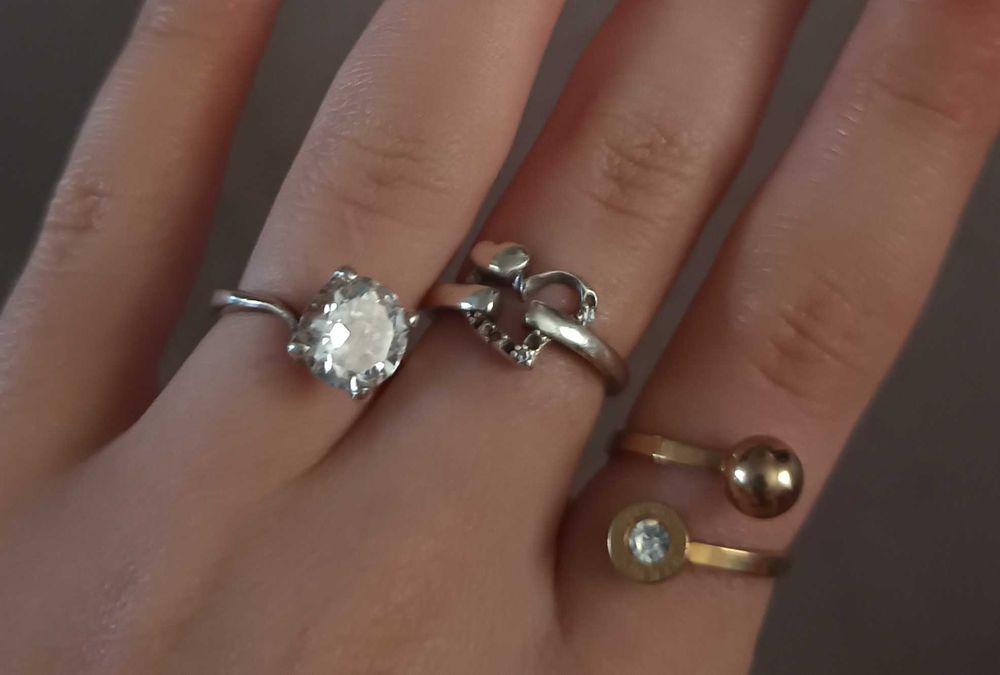 inel titan suflat cu aur