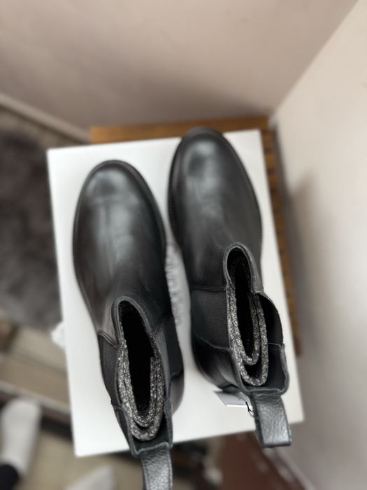 Calvin Klein cizme Chelsea piele neagra marimea 40 noi originale