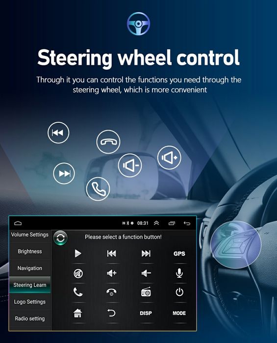 Player auto universal 2DIN ecran touch 7" cu navigatie