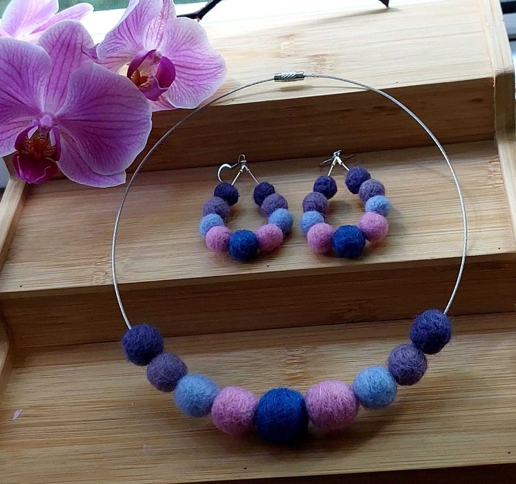 Set handmade din lână împâslită