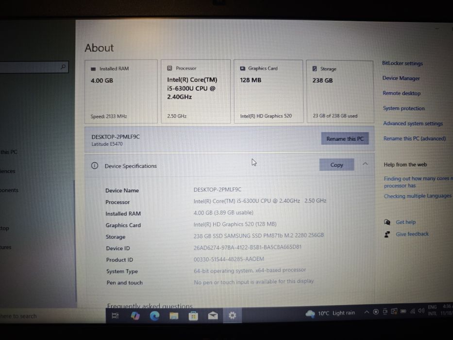Laptop Dell Latitude E5470