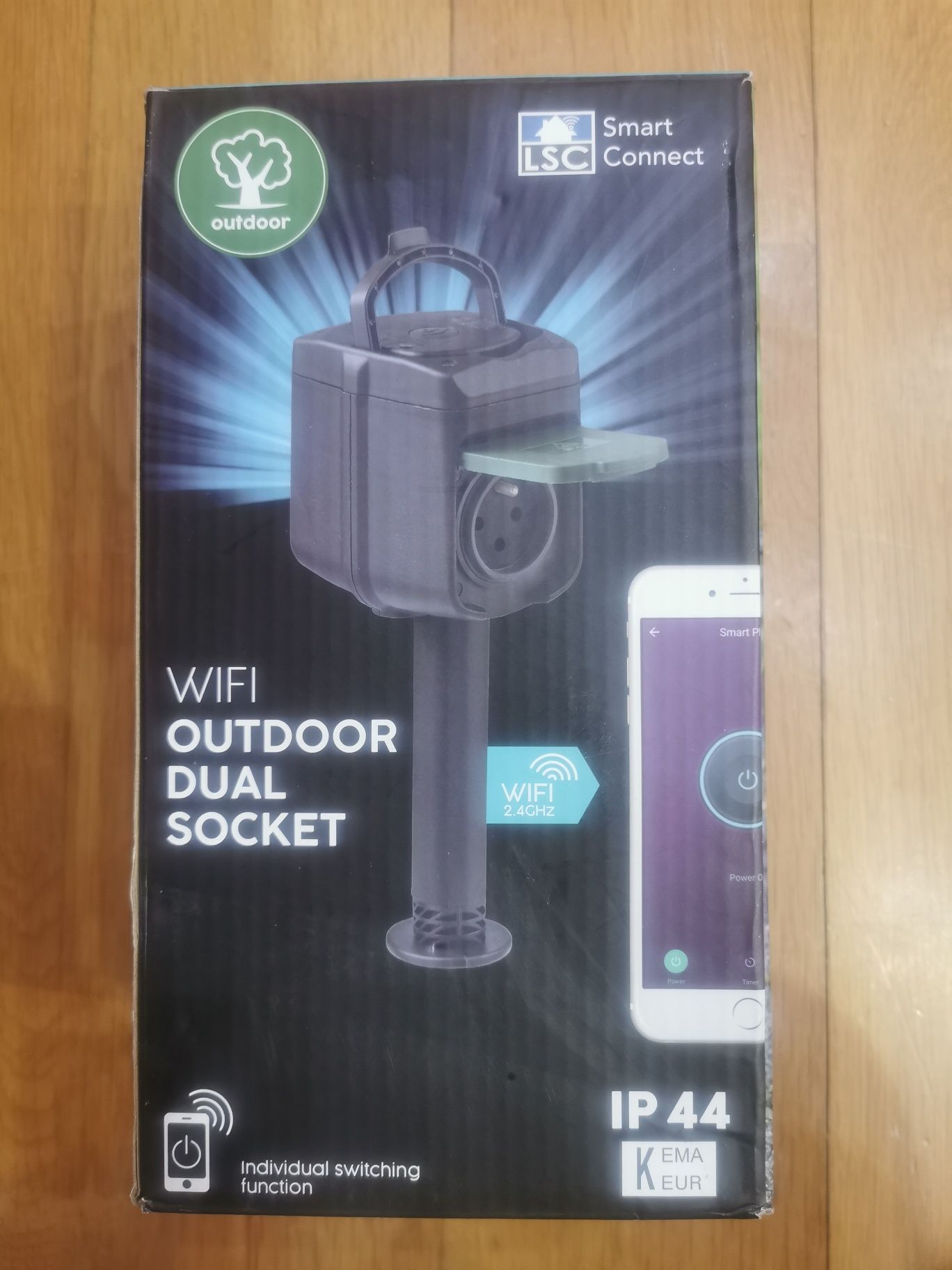 WiFi градински влагозащитен смарт разклонител wifi outdoor dual socket