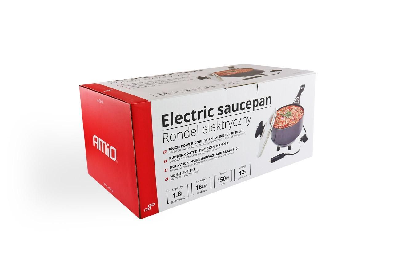 електрическа тенджера amio, с капак за колата 18см х 8см 150w 12v ...