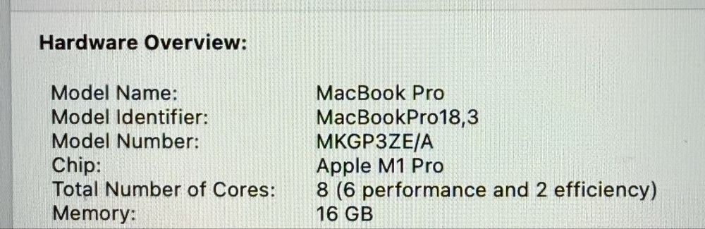 Като НОВ Macbook Pro 14 16GB M1 Pro 512GB
