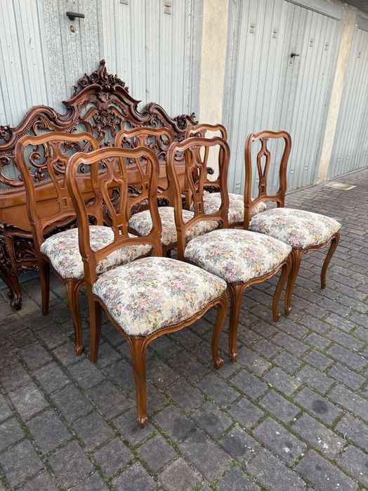 Старинни барокови столове с жакардова дамаска!