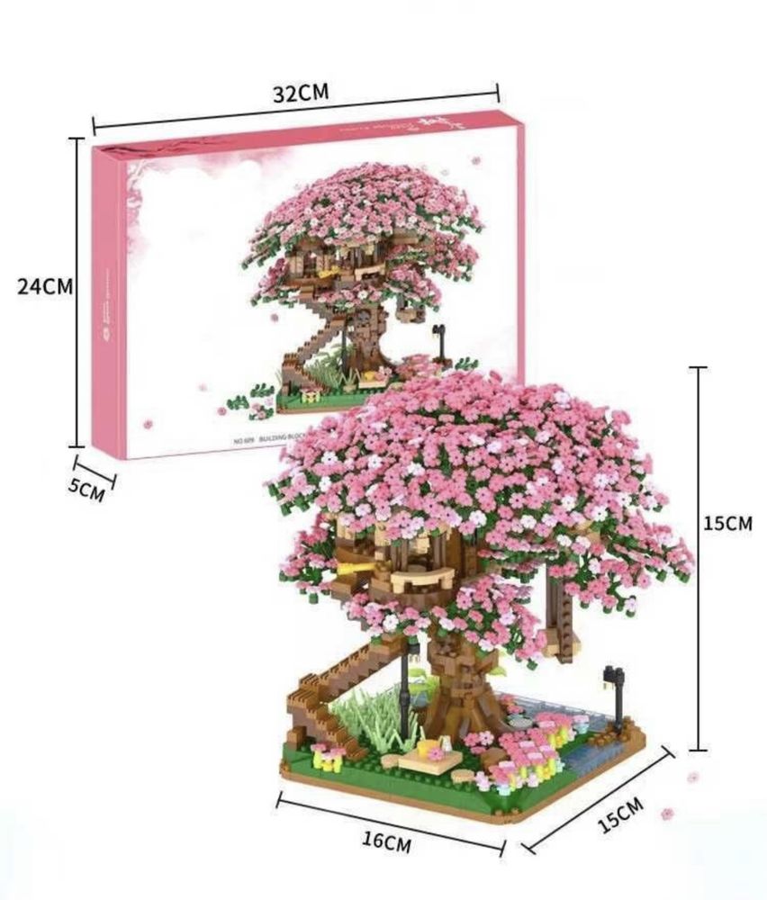 Set lego casa din copac 2008 piese(flori de cires)