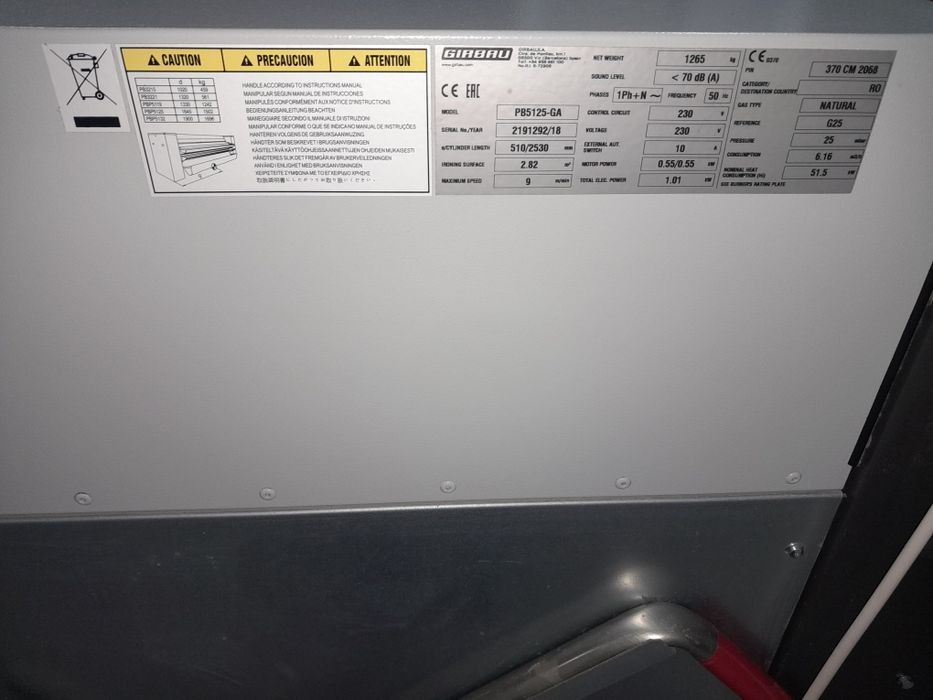 Calandru de călcat cu uscare. PB 5125 G- ATM