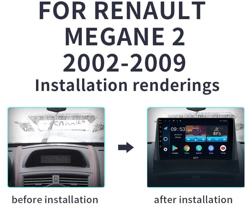 Navigatie Android Megane 2 si 3 ,Fluence + Rama speciala 7 sau 9 inch