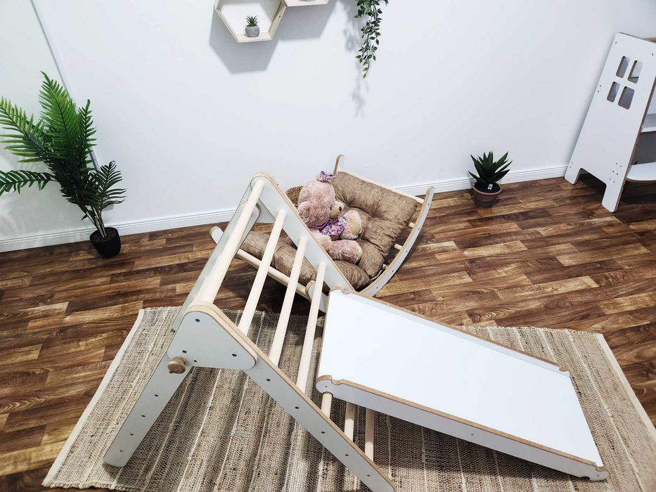 Montessori Triunghi Pikler de catarare +rampa+ semicerc pickler+ perna