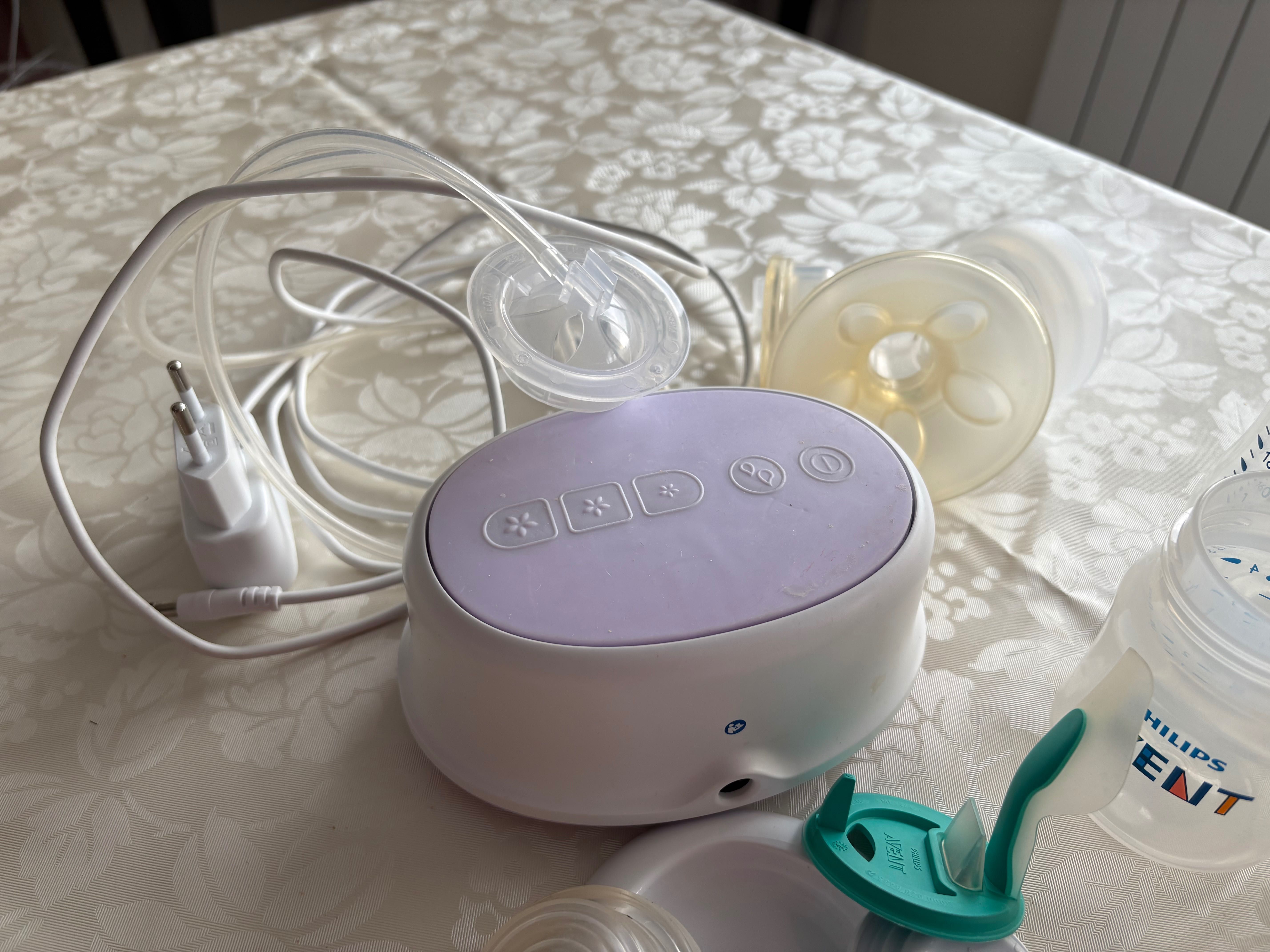 Електрическа помпа за кърма philips avent + подарък шишета