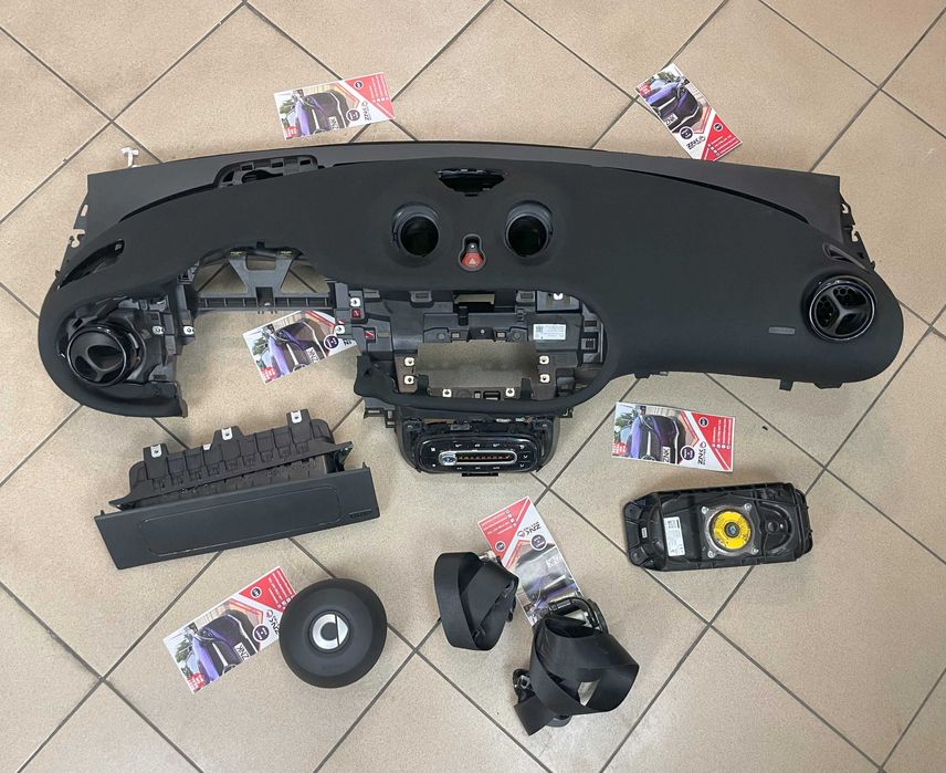 Smart w453 electric - kit airbag volan pasager genunchi - plansa bord
