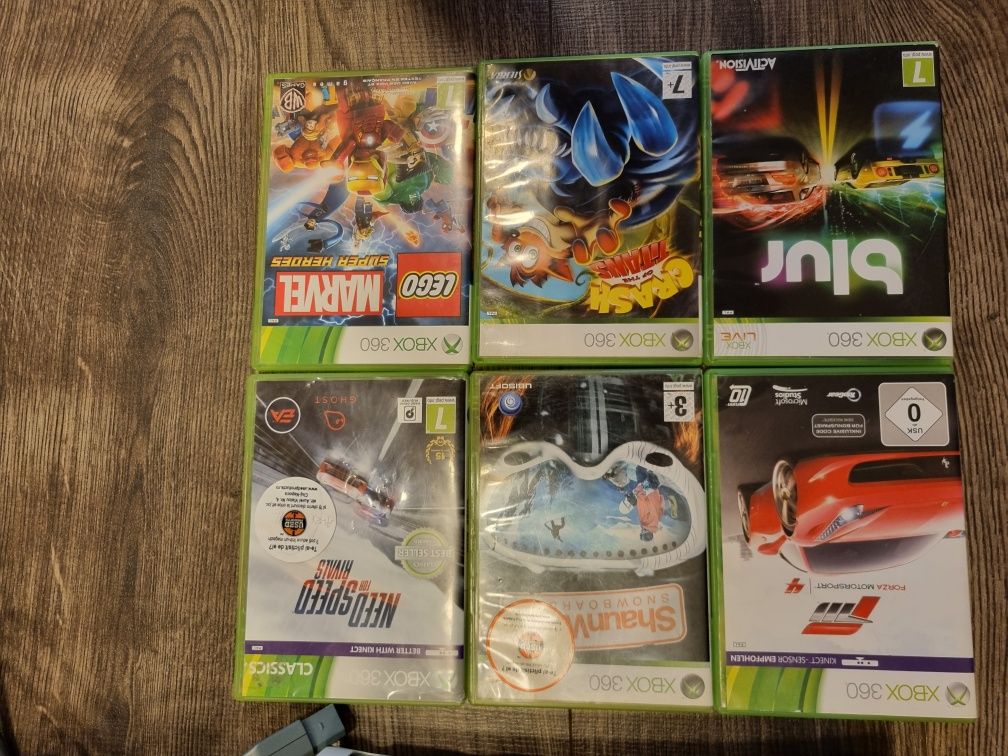 Vand xbox 360 folosit cu 6 jocuri
