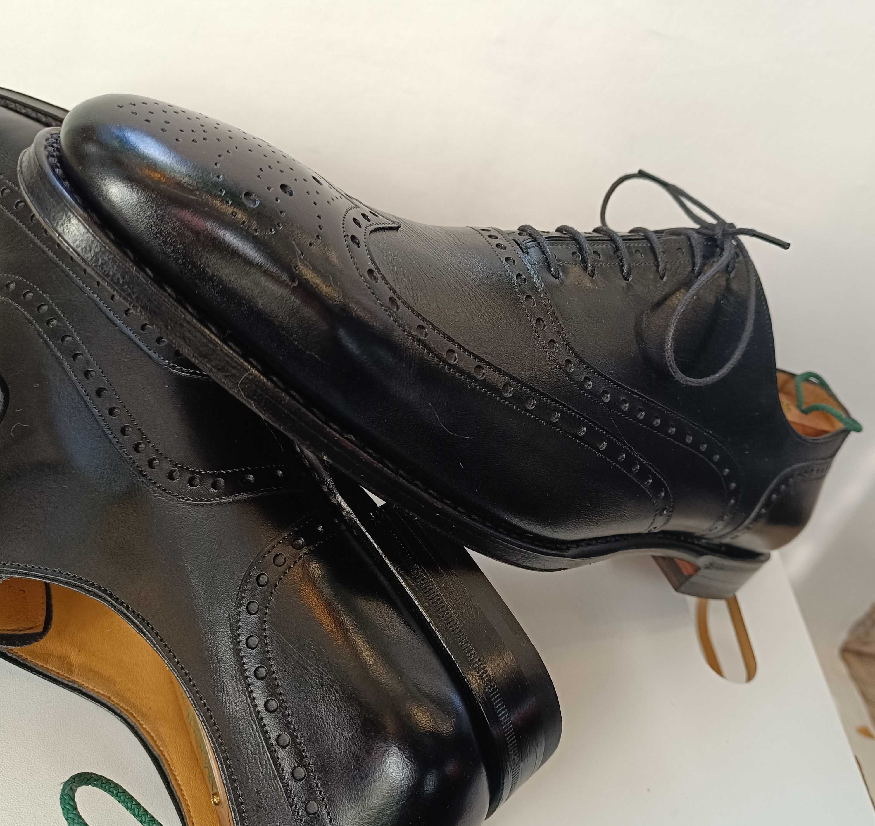 Pantofi de lux 46 46.5 47 oxford GREVE NOI lucrati manual piele super