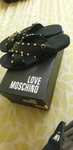 Love Moschino slapi piele