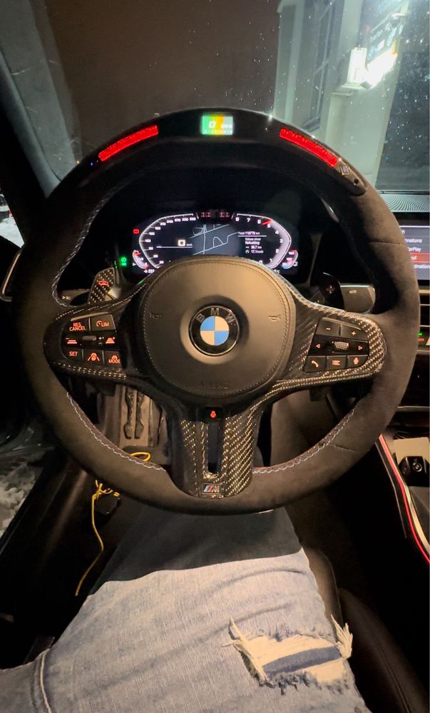 Volan BMW M ALCANTARA Seria G / LED / Incalzire / Vibratii / TJA