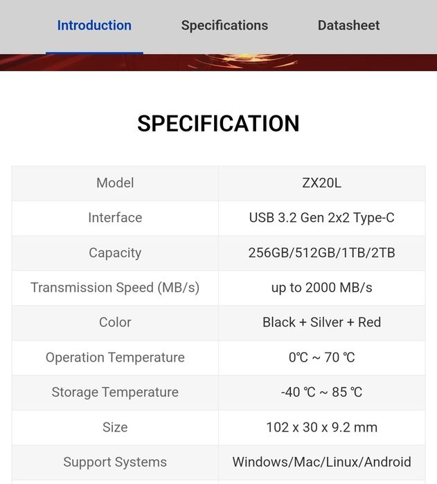 SSD Portabil HighSpeed 2000mb/s. Netac ZX20L 256/512GB