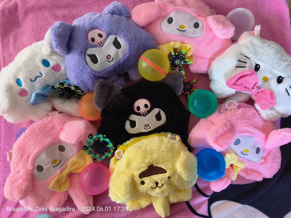 Jucării noi Kuromi Hello Kitty Cinnamorol Puddingdog My Melody