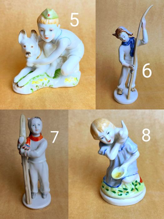 Фарфоровая статуэтка дети девочка мальчик лфз зхк дулево гжель ефз
