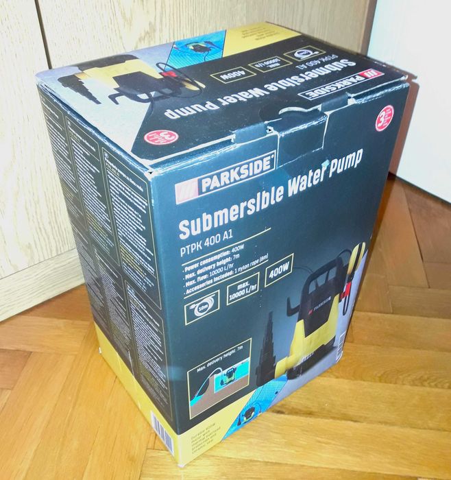 -22% Parkside нова потопяема помпа, 400W, 10м3/h, гаранция,дост.частСф