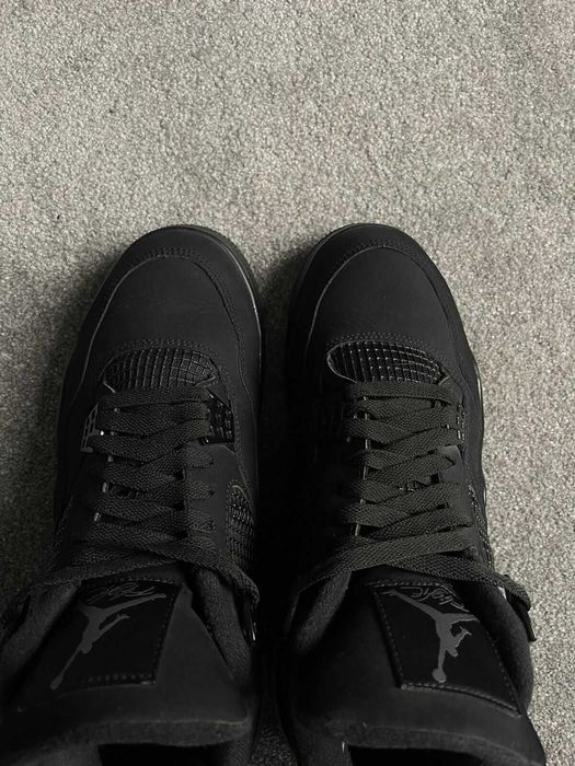 %HALLOWEEN SALE% Nike Air Jordan 4 Black Cat Air Jordan Unisex