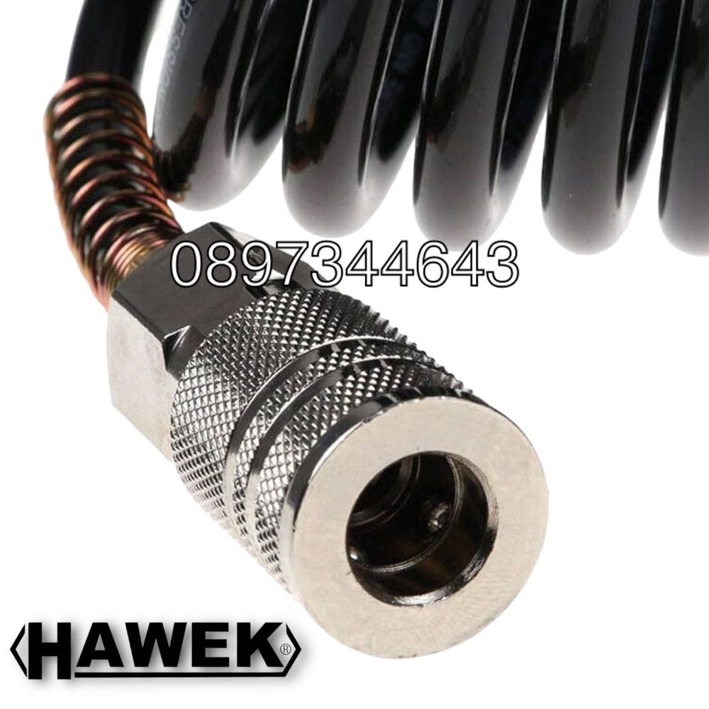 Полиуретанов спирален маркуч с бързи връзки 20м-8х12мм HAWEK
