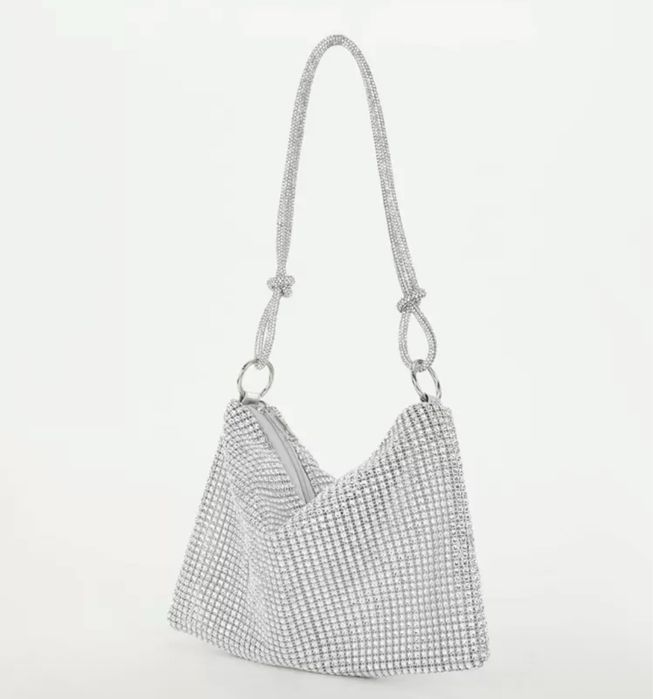 Блестяща дамска чанта с диаманти