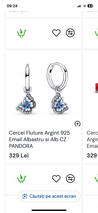 Cercei Pandora cu cristale zirconiu