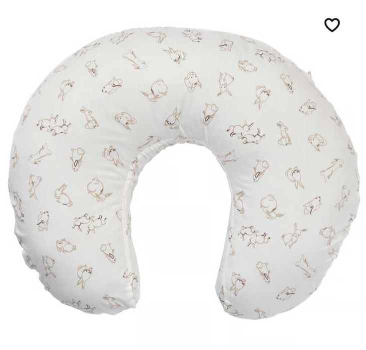 Husă pernă alăptare, model iepuraș/alb - 60x50x18 cm