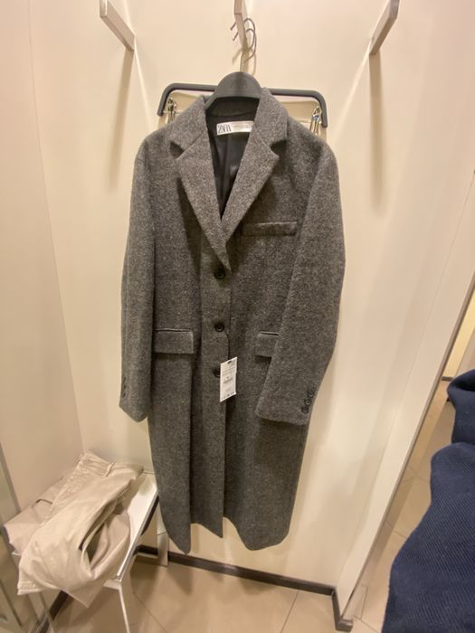 пальто шерсть zara