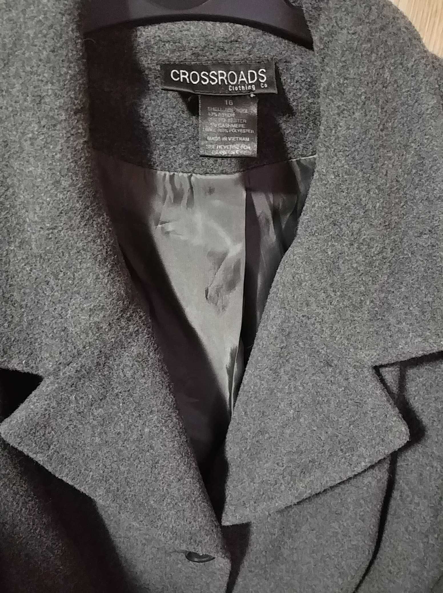 Palton gri inchis cashmere mar 16-44-XL