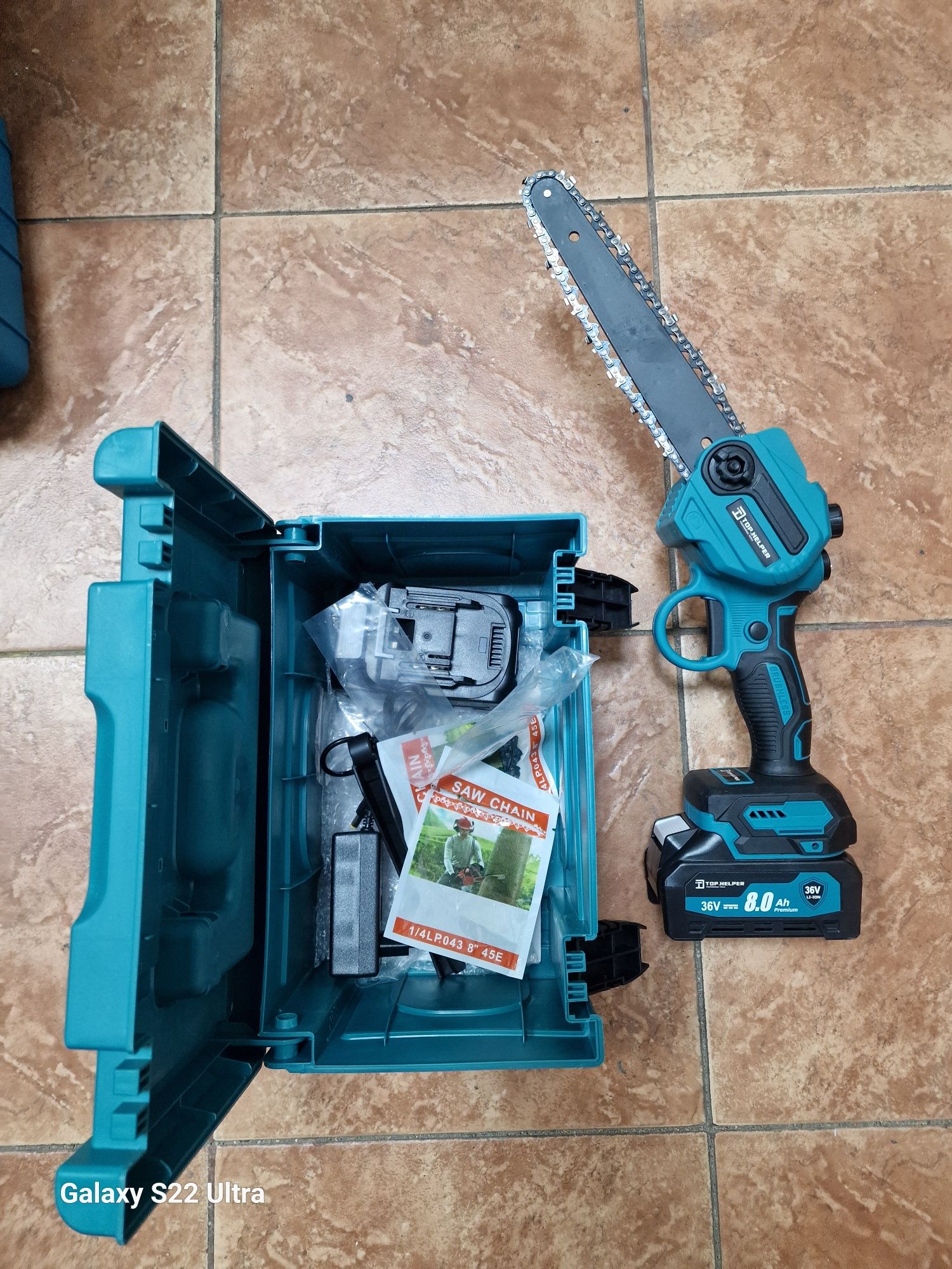 Minidrujba Ferăstrău Electric TOP HELPER 36V cu ungere lant