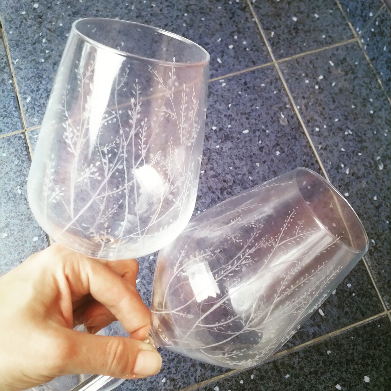 Ръчно гравирани чаши за вино