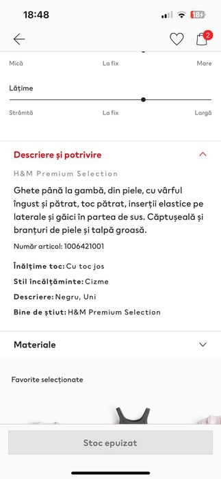 Ghete de piele H&M 39 premium selection
