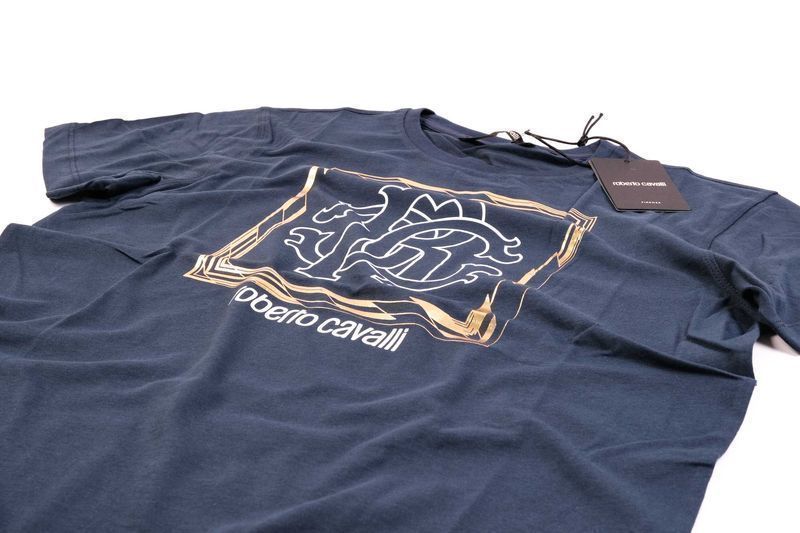 ПРОМО Roberto Cavalli-L и XL-Оригинална тъмно синя тениска