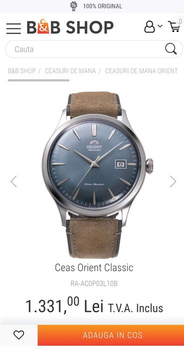 Ceas ORIENT RA-AC0P03L10B; ORIGINAL, acte, sigilat.