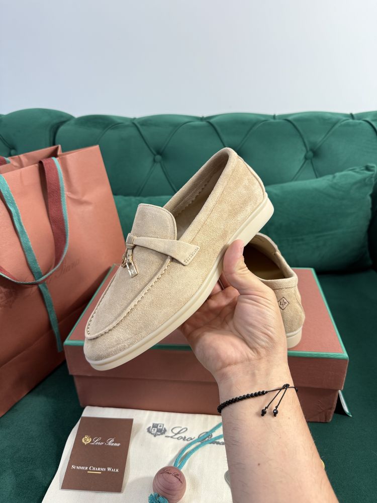 Mocasini Loro Piana piele naturala 100% Full Box colectie noua