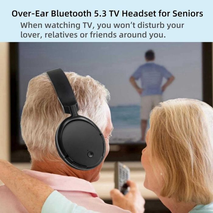 PROW Безжични слушалки с адаптер за телевизор, Bluetooth 5.3