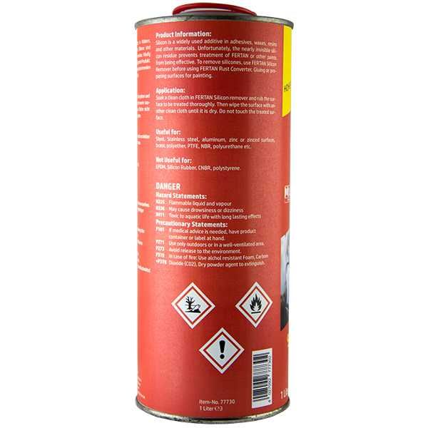 Agent de curatat indepartat silicon, grasimi, vaselina, ulei Fertan 1l