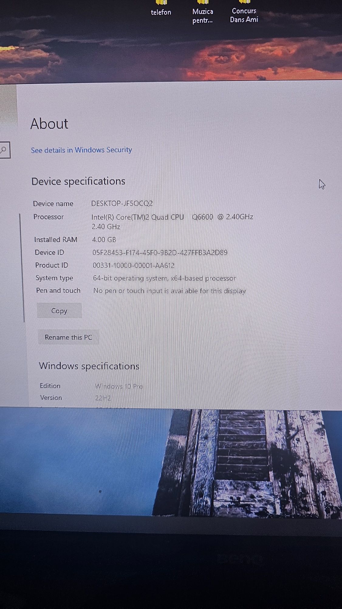 Calculator unitate + monitor