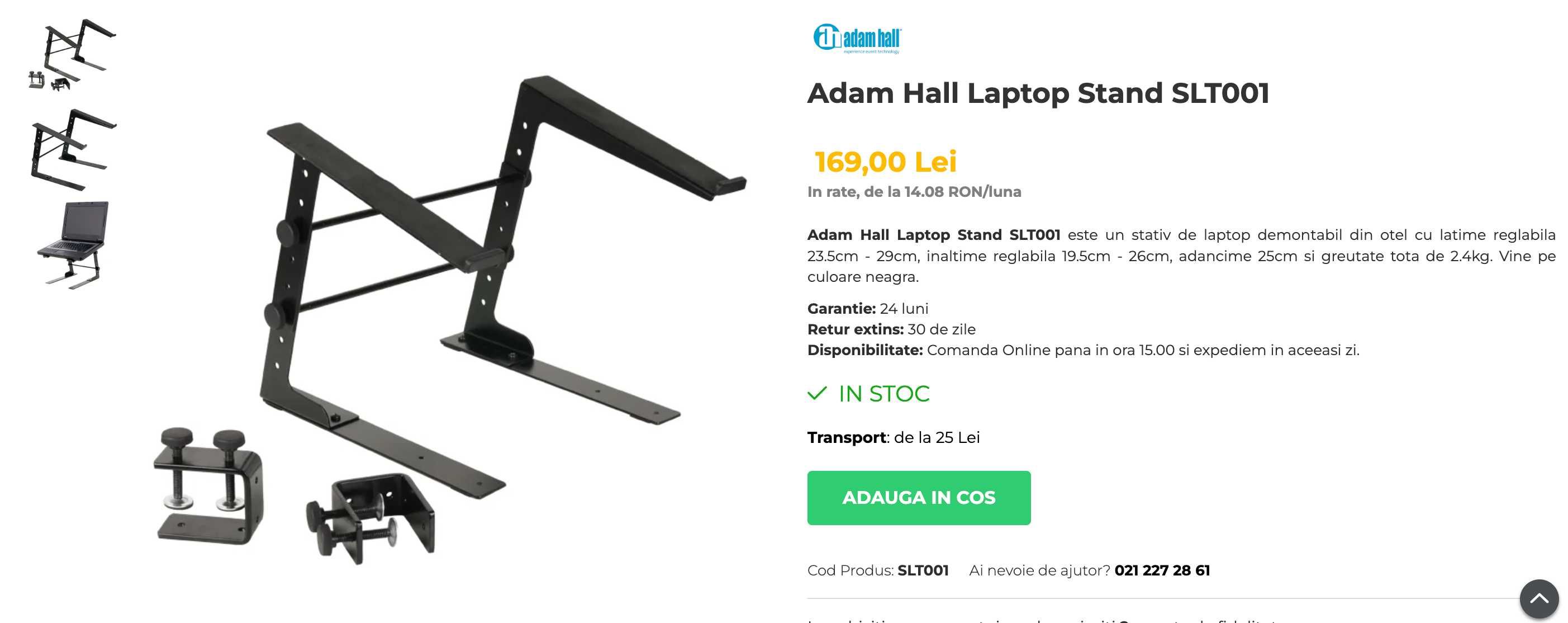 Adam Hall suport Laptop SLT001 / stand laptop