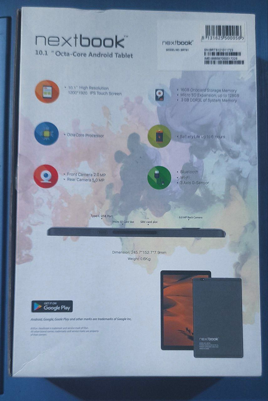 Planshet Nextbook BRT81 

IPS дисплей, 2900