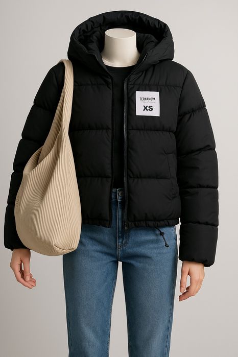 Яке Terranova XS (черно, пухено, модерно)