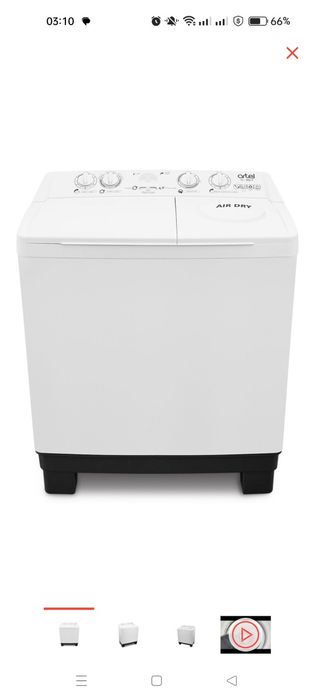 Новая стиральная машина Artel TC 100 P белая, активаторная,полуавтомат