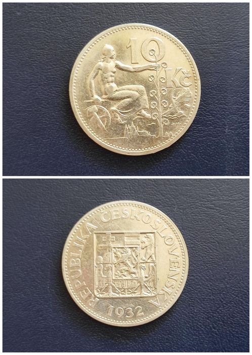 Монета Чехословакии 1932 год. Серебро
