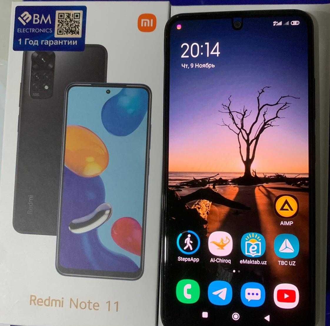 Продается телефон Redmi note 11 графитовый серый 6 Гб ОЗУ 128 ГБ