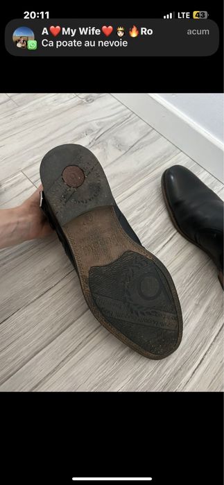 Vand cizme piele negra Chelsea Bugatti